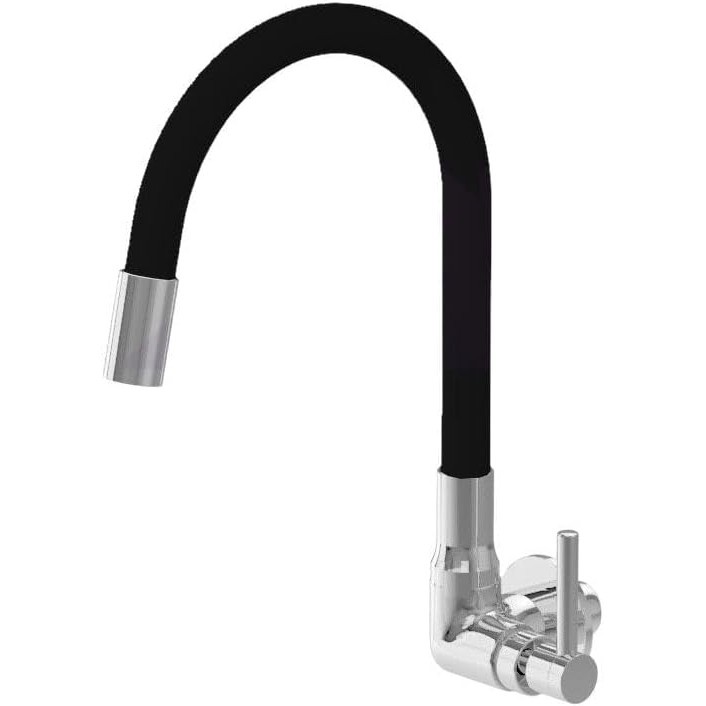 Torneira Cozinha Gourmet De Parede Silicone Flexivel Preto