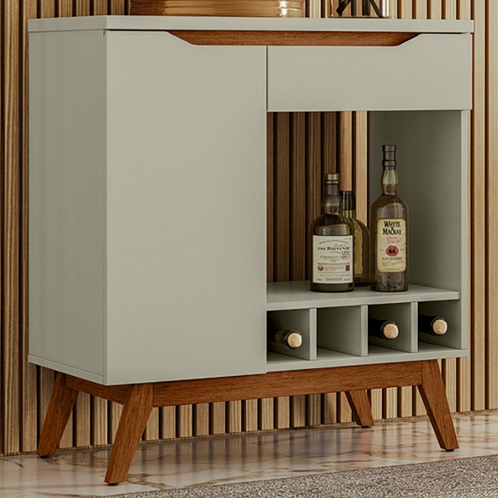 Aparador Tóquio com Adega 1 Porta 1 Gaveta 17177 em Oferta na Shopee