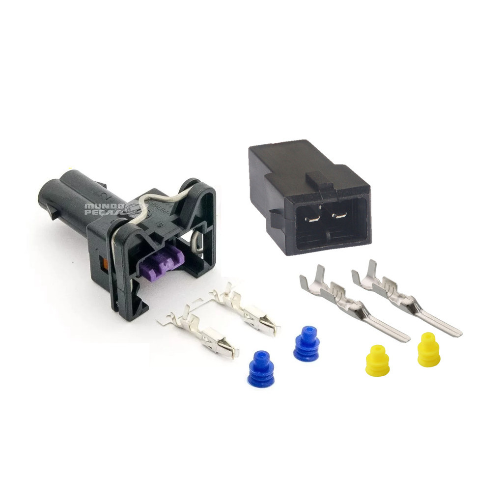 Kit Conector Chicote Bico Injetor Macho E Femea Desmontado