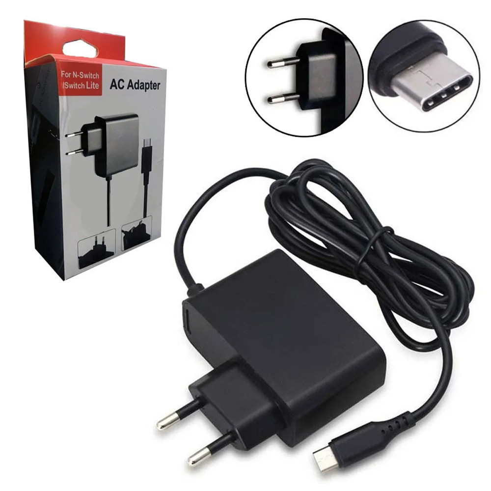 Fonte Alimentação Carregador Compatível com Nintendo Switch/Switch Lite Controle PRO Bivolt