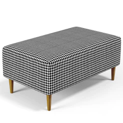Puff Decorativo Para Sala De Estar Cléo W01 Pés Palito 90 cm Pied Poule - Lyam Decor