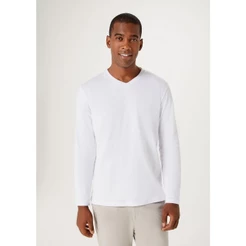 Camiseta Básica Masculina Manga Longa Gola V World Hering