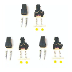 Kit 3 Conector Chicote Bico Injetor Macho E Femea Desmontado