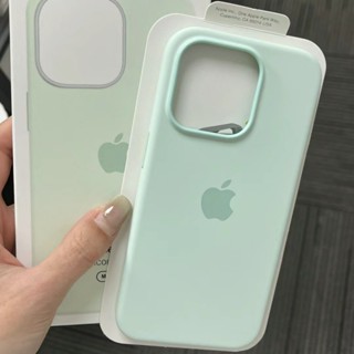 (Oficial 1 : 1) Mint Green MagSafe Silicone Líquido Verde Para iphone 15/14/13/12/Pro Max/plus/mini Estojo Telefônico De Alta Qualidade pop-up Animado em Oferta na Shopee