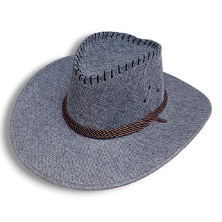 Chapéu Country Cowboy Americano Modelo Clássico Em Feltro Marrom Preto Palha