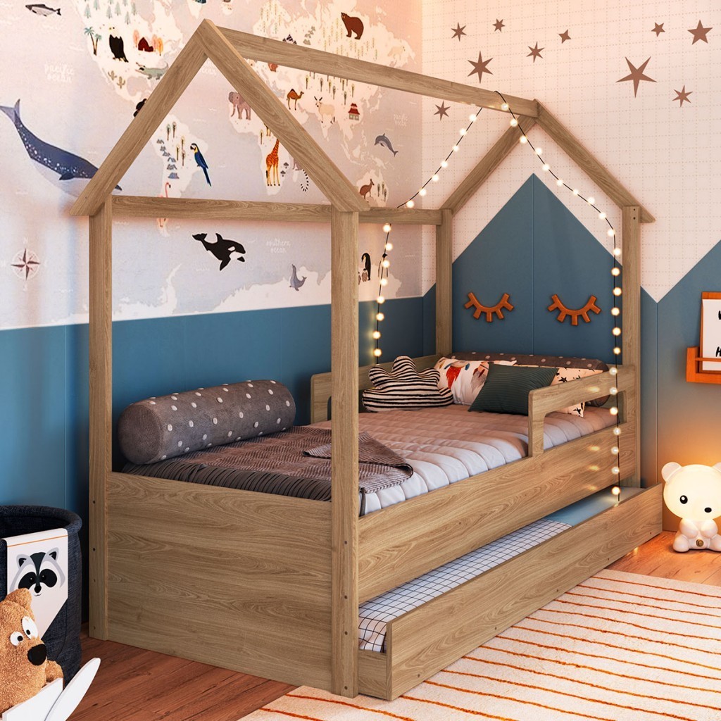 Cama Infantil Bicama Soninho Oak - Panorama Móveis em Oferta na Shopee