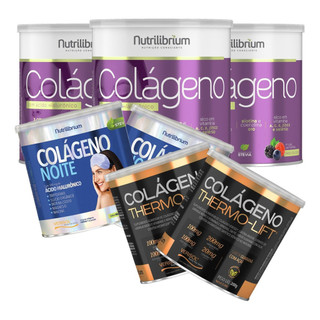 Kit 3x Colágeno Verisol + 2x Colágeno Thermo Lift + 2x Colágeno Noite Nutrilibrium em Oferta na Shopee