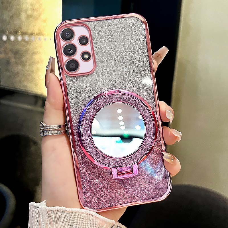 Capa De Celular Samsung Galaxy A52S 5G A32 A52 A72 A23 A33 A53 A73 M32 4G 5G Espelho À Prova De Choque Suporte