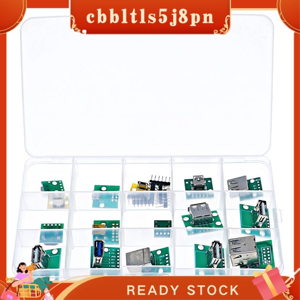 【 Cbbltltls5j8pn 】 Mini Conector USB Para DIP Com , Micro-, 2.0 , Tipo C B 3.0,16 Modelos Conjunto De Adaptadores De Soquetes