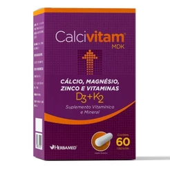 Calcivitam Mdk D3/K2 600Mg Com 60 Cápsulas Suplemento