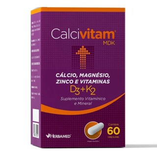 CALCIVITAM D3/K2 600MG COM 60 CÁPSULAS em Oferta na Shopee