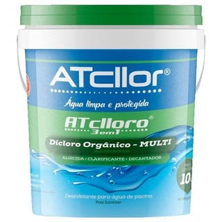 Cloro Granulado Atcllor 3 em 1 Múltipla Ação 10 Kg Balde em Oferta na Shopee