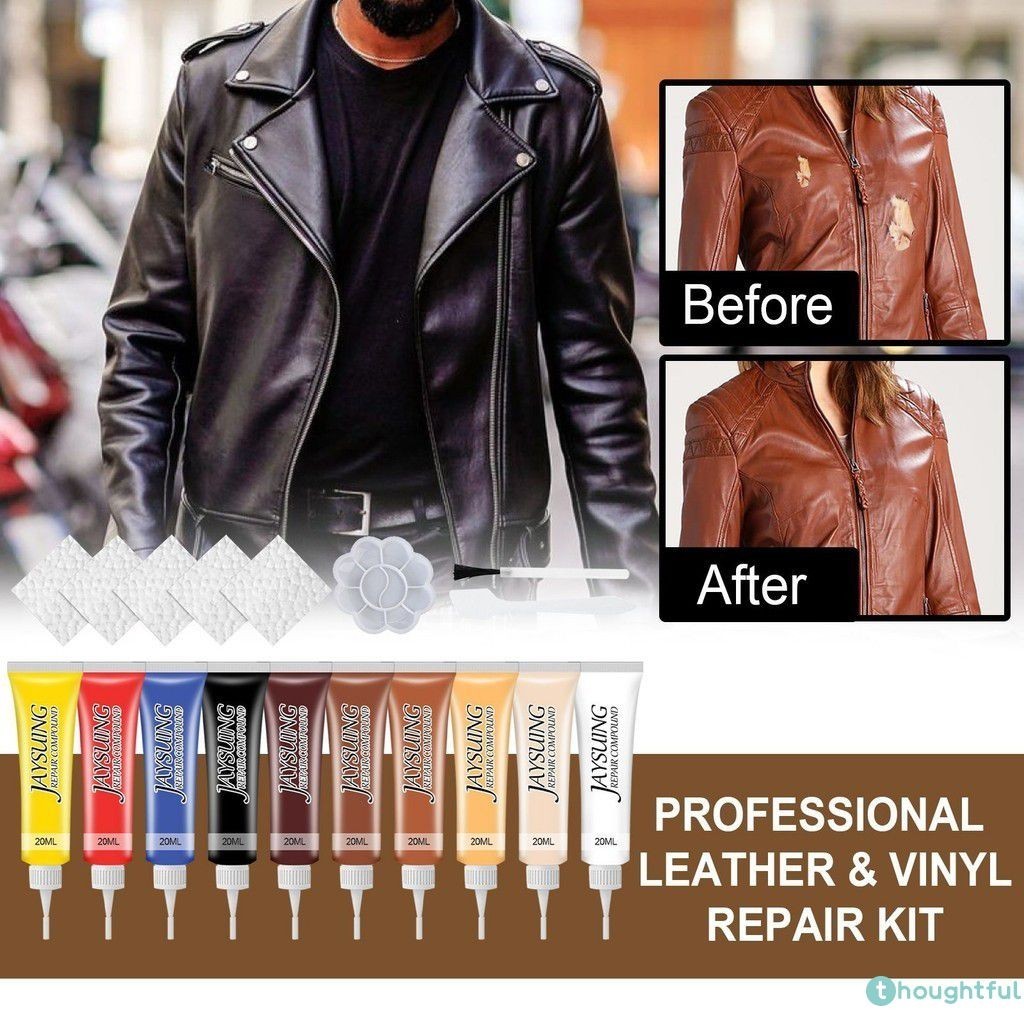 Creme De Reparo De Couro 20ml, Kit De Reparo De Vinil Para Assento De Carro, Casacos De Sofá, Buracos, Rachaduras, Rasgos, Ferramenta De Reparo De Couro Líquido