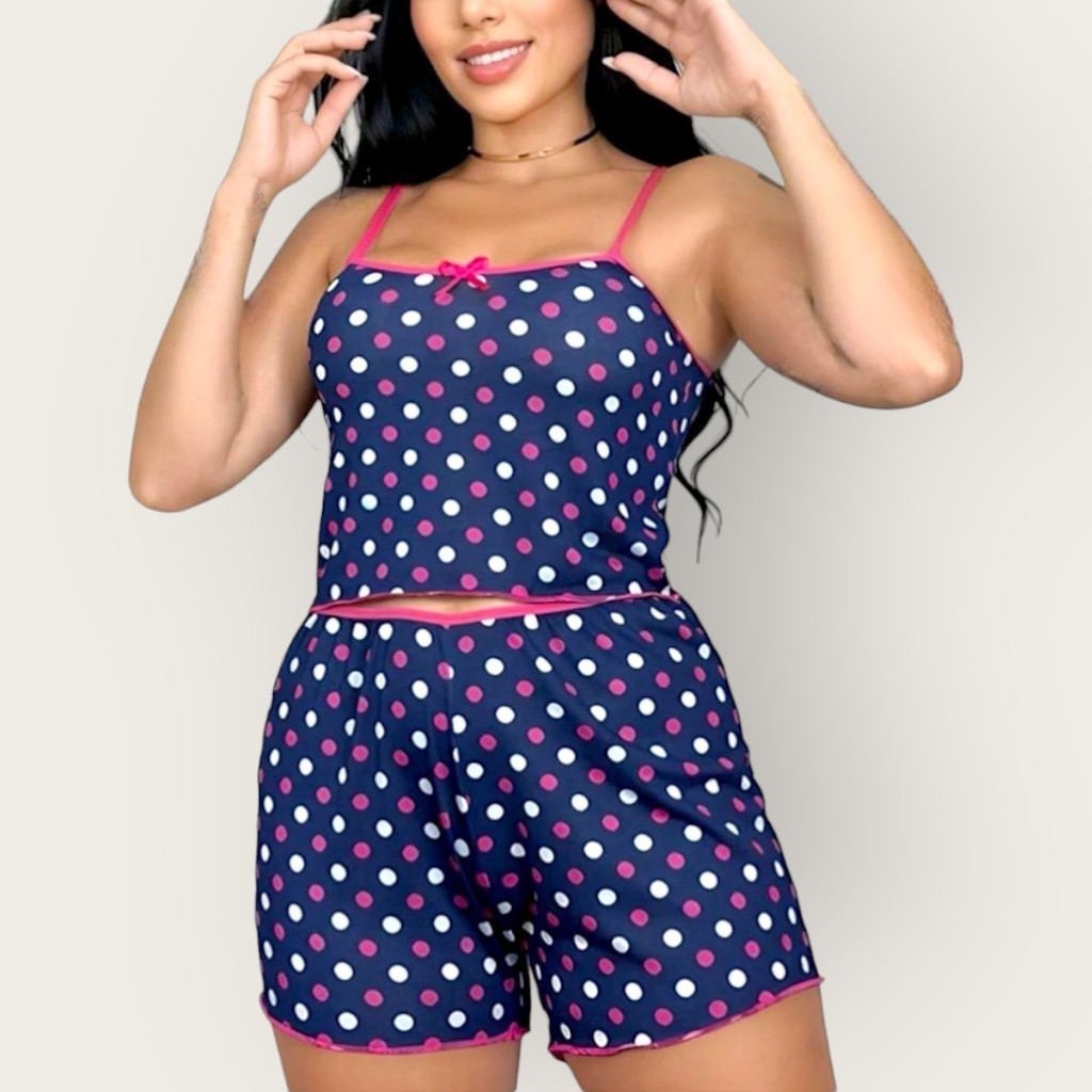 Kit 3 Baby Doll Feminino Short Doll Pijama Verão Conjunto Feminino Estampado Pijamas Baby Dool Kit