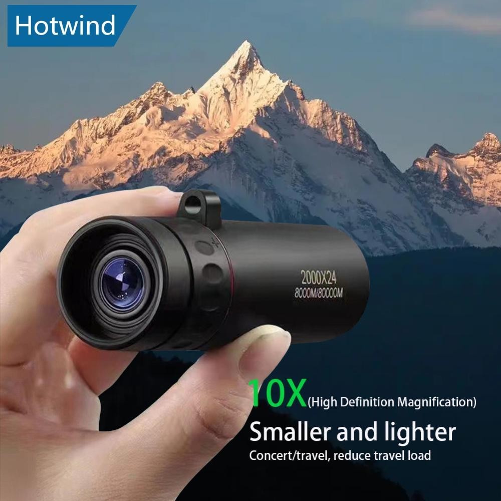 HW 2000x24 HD Telescópio Monocular Externo Mini Móvel Portátil Com Suporte De Camping Para Observação De Pássaros B7M7