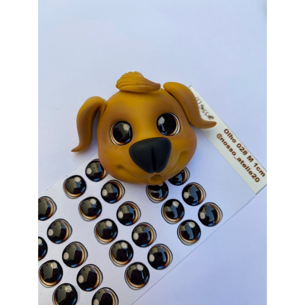 Olho Adesivo Resinado Ref 028 para apliques de biscuit, eva, tecido, feltro. em Oferta na Shopee