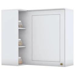 Armário Aéreo Cozinha Canto Nova York 1 Porta 2 Prateleiras Branco Hp - Henn