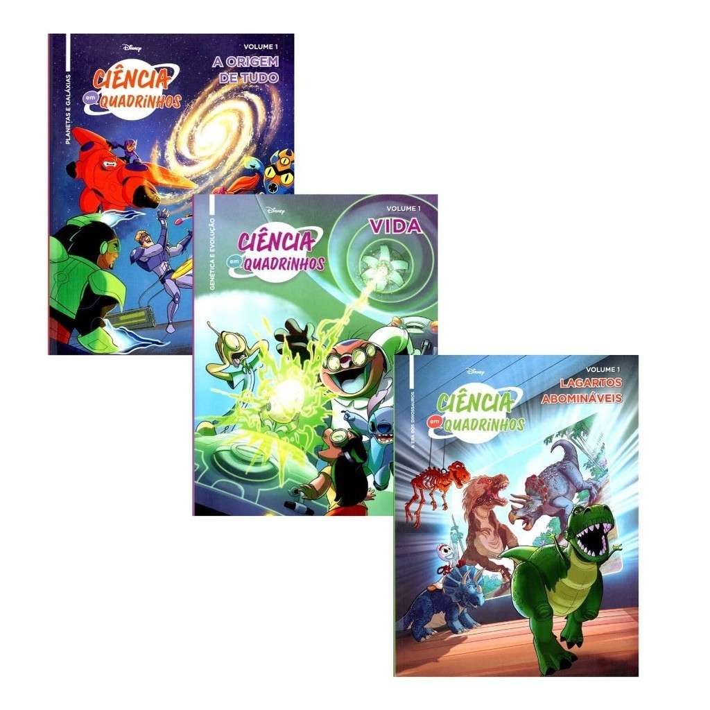 Coleção Ciência em Quadrinhos | Brochura Capa em Papel Cartão | 3 Livros | Editora Culturama