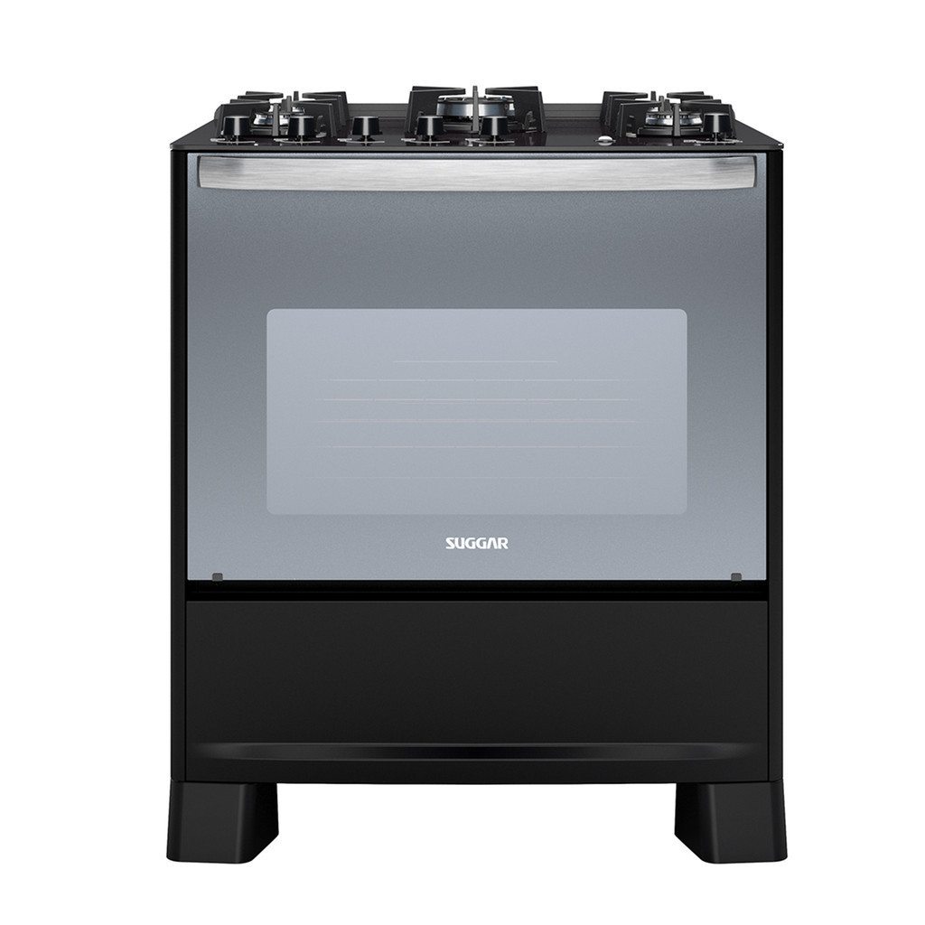 Fogão Suggar Master Grill 5 Queimadores Preto FGVMTG511PT 127V - Home Appliances