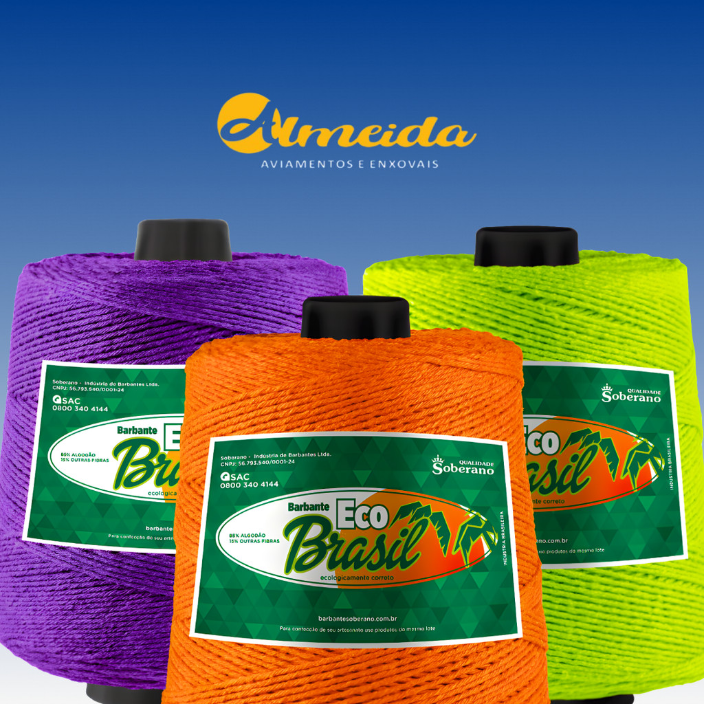 Barbante Eco Brasil 700 Gramas - FIO Nº 4 em Oferta na Shopee
