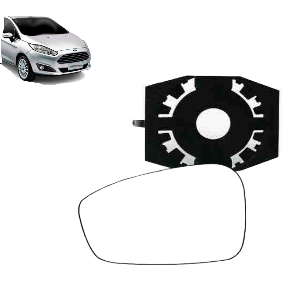 Lente Espelho Retrovisor New Fiesta 2012 2013 Á 2016 C/ Base
