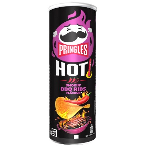Batata Pringles Hot Smokin BBQ Ribs Flavour - Bélgica