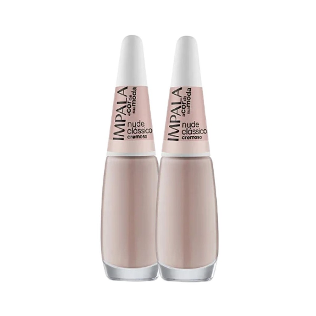 KIT 2 ESMALTE IMPALA NUDE CLÁSSICO DA MANICURE