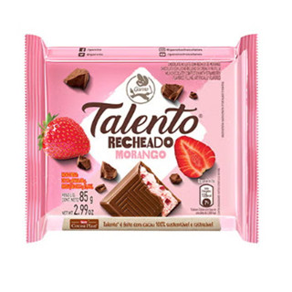Chocolate Recheado Morango Talento 85gr Garoto em Oferta na Shopee