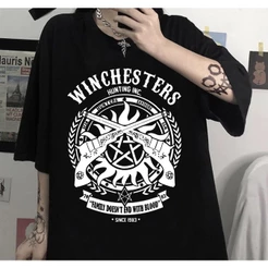 Camiseta Premium 100% Algodão Supernatural Winchester Streetwear Lançamento 2024 Envio Imediato Diem
