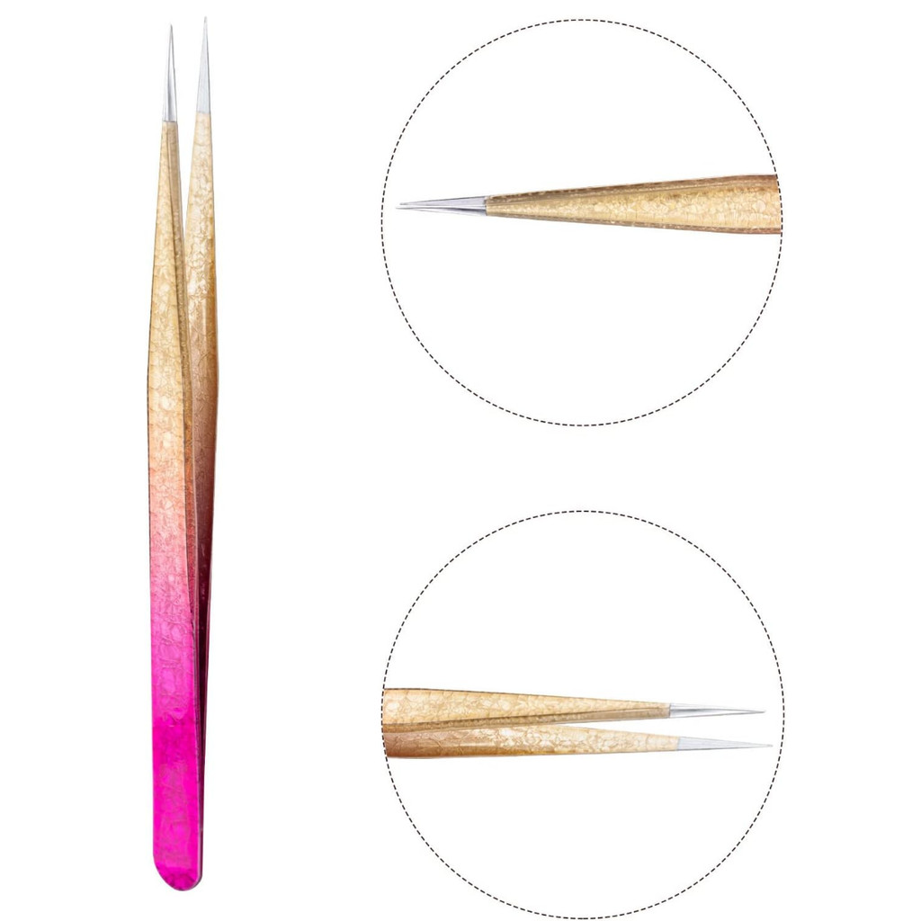 Pinça De Cílios Gradiente Aço Inoxidável  Extensão Suprimentos 3D Ferramenta De Maquiagem Precisa Volume Russo E Mega