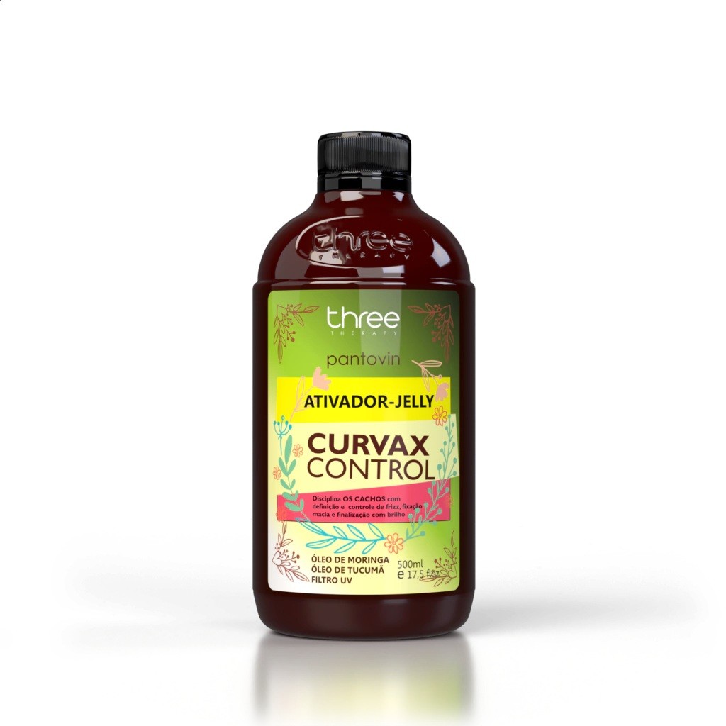 Ativador de Cachos Jelly Pantovin Curvax Control Three Therapy 500ml em Oferta na Shopee