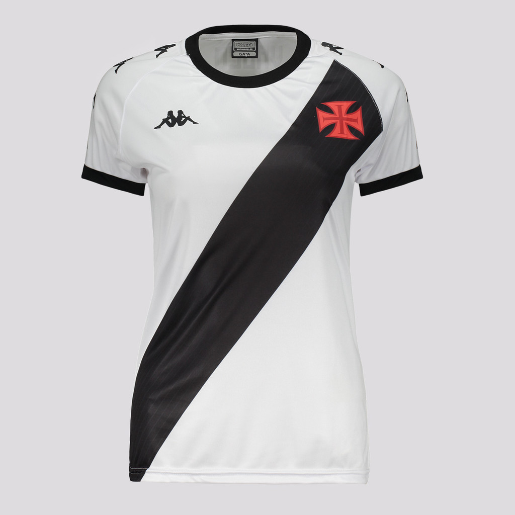 Camisa Kappa Vasco Supporter Class Feminina Branca - Women Clothes