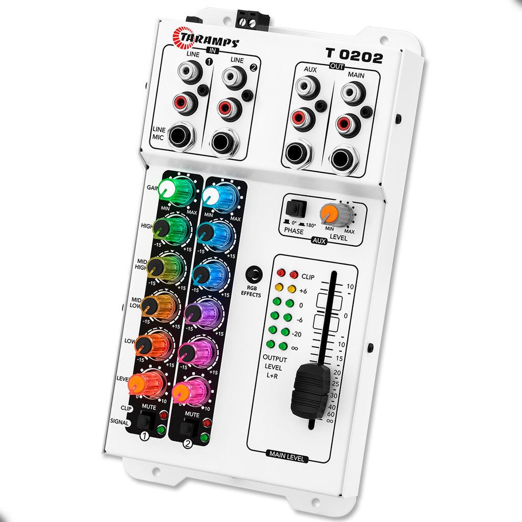 Mesa Taramps T0202 Multicolor Colorida LED RGB 2 Canais / 2 Entradas 2 Saídas Som Automotivo em Oferta na Shopee