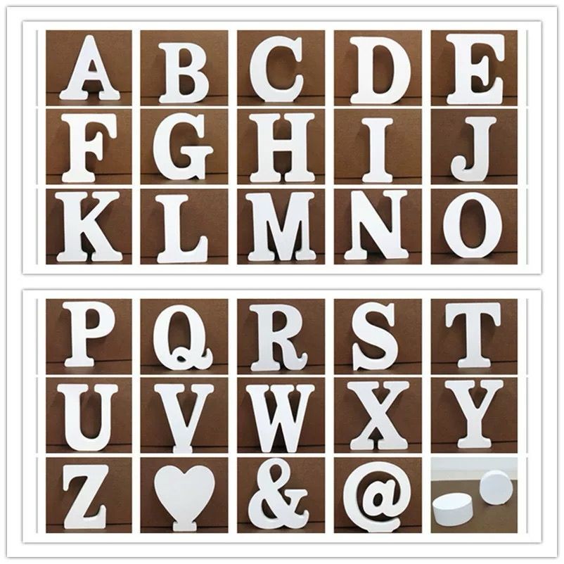 Letras de MDF Branca De 11 cm - Decoração Criativa para Eventos em Oferta na Shopee