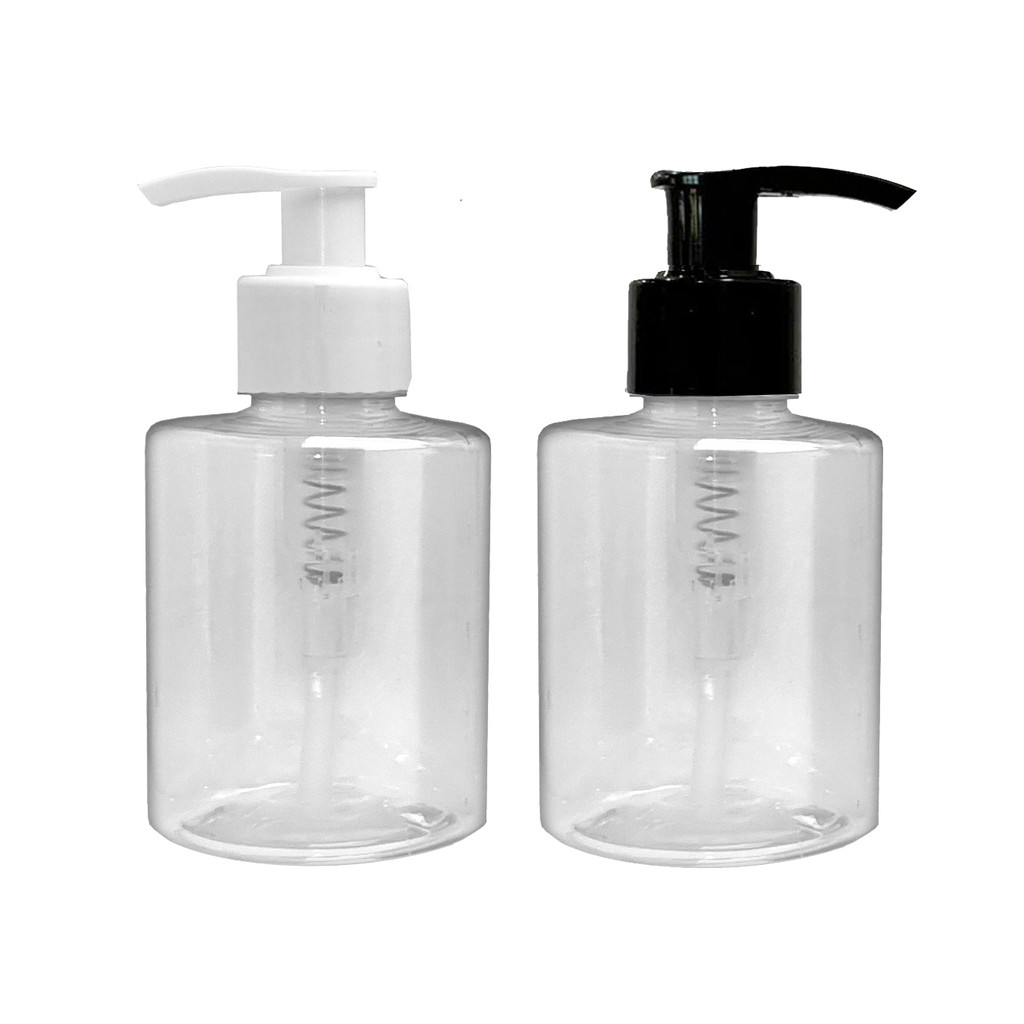 Frascos Pet 200 Ml Cilíndrico Transparente Saboneteira Bico de Pato