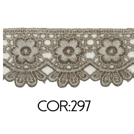 Renda Guipir CHL-655 3.5 Cm -  Rolo C/13.7 Metros Cor:Bege