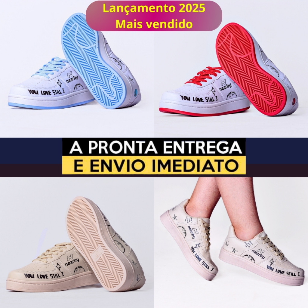 Tenis Unissex Street Moderno Leve Solado Resistente passeio trabalho faculdade caminhada streetwear