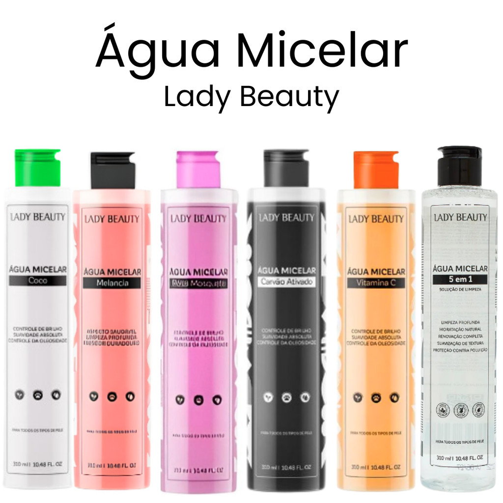 Água Micelar Lady Beauty Rotina Skin Care 310 ml Variadas