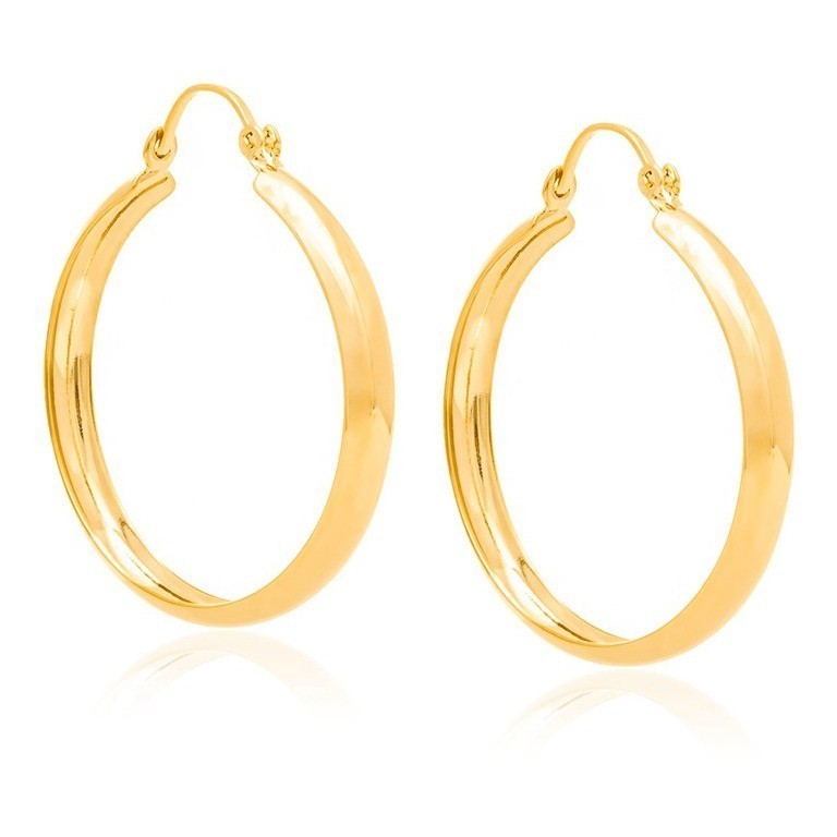 Brinco Argola Larga. Med. 2,8 Cm Diâmetro Rommanel 520285 em Oferta na Shopee