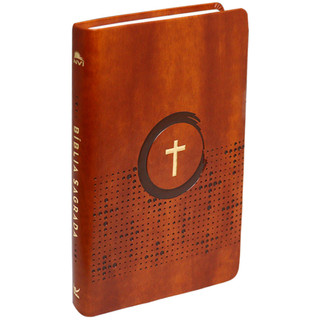 Bìblia Sagrada Slim | NVI | Letra Normal | Capa Luxo Marrom em Oferta na Shopee
