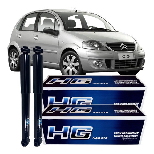 Par Amortecedor Traseiro Nakata Citroen C3 2003 À 2012 em Oferta na Shopee