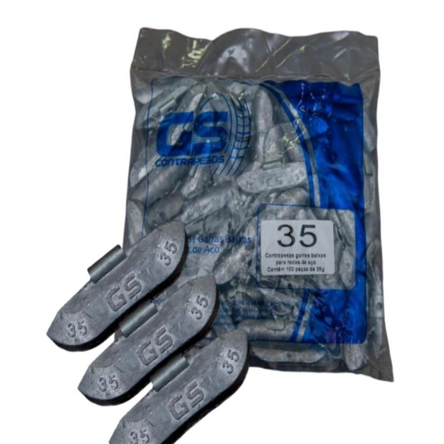 Chumbo para Balanceamento Contrapeso Contra Peso Garra Baixa 35 Gramas Pacote Com 50 unidades em Oferta na Shopee