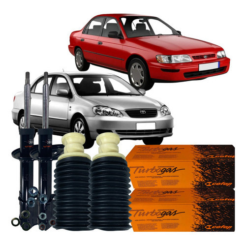 Kit Amortecedor Dianteiro Batente Coxim Coifa Corolla Cofap