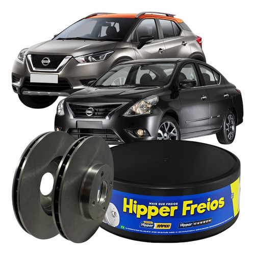 Par Disco Freio Hipper Freio Dianteiro Ventilado Kicks Versa em Oferta na Shopee