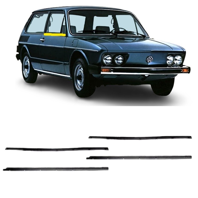 KIT Borrachas Vidro Pestanas Externas e Internas Brasilia 1973 a 1982 em Oferta na Shopee