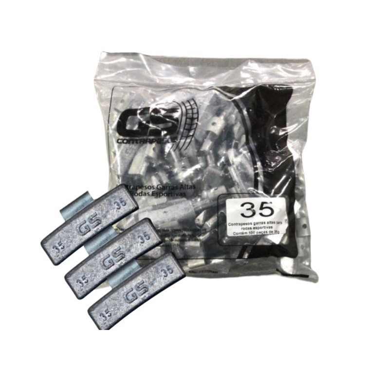 Chumbo para Balanceamento Garra Alta 35 Gramas Pacote Com 100 Pecas em Oferta na Shopee
