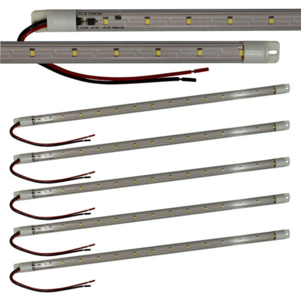 Kit 5 Peças Barra Led Régua Multiuso Freezer 7w Ip67 520mm