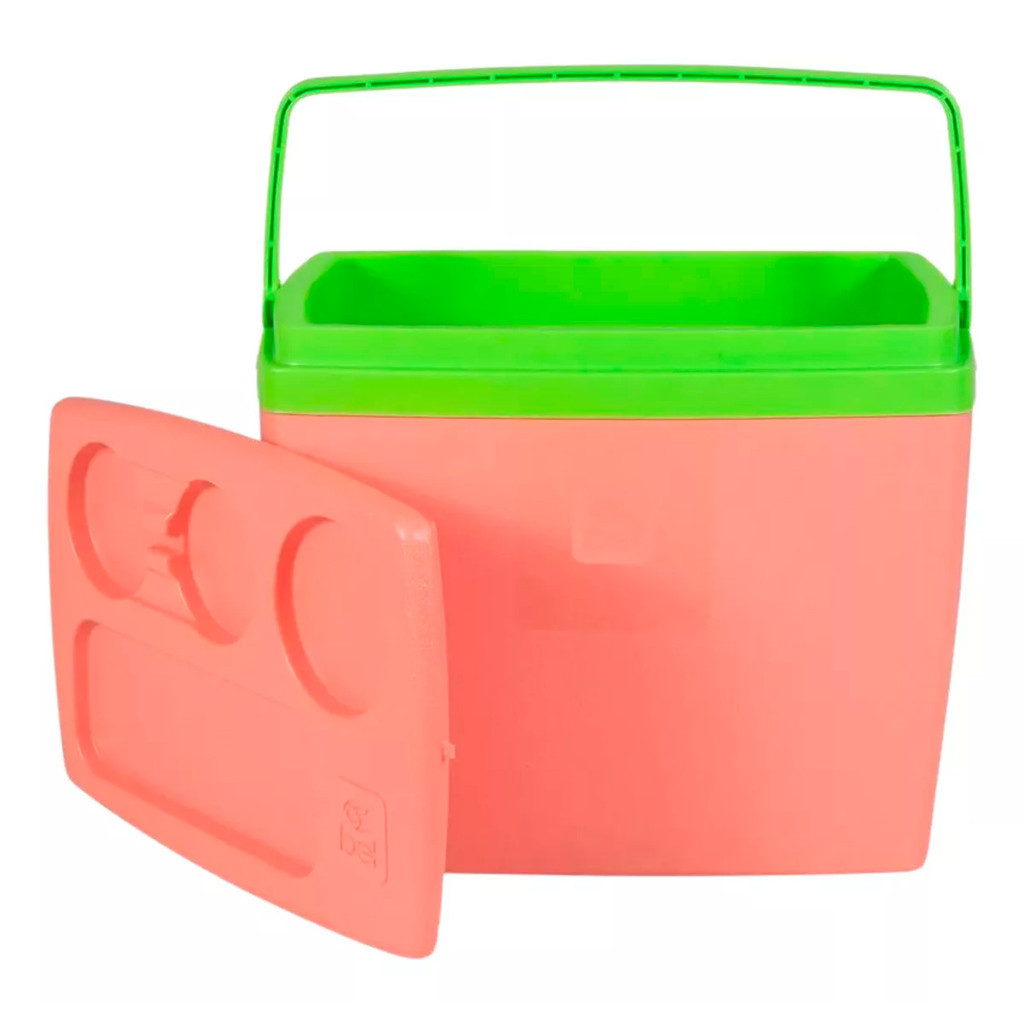 Caixa Térmica Cooler Citrica 19 Litros 26 Latas Bel Tapa com Suporte Lata Alça Resistente - Home & Living
