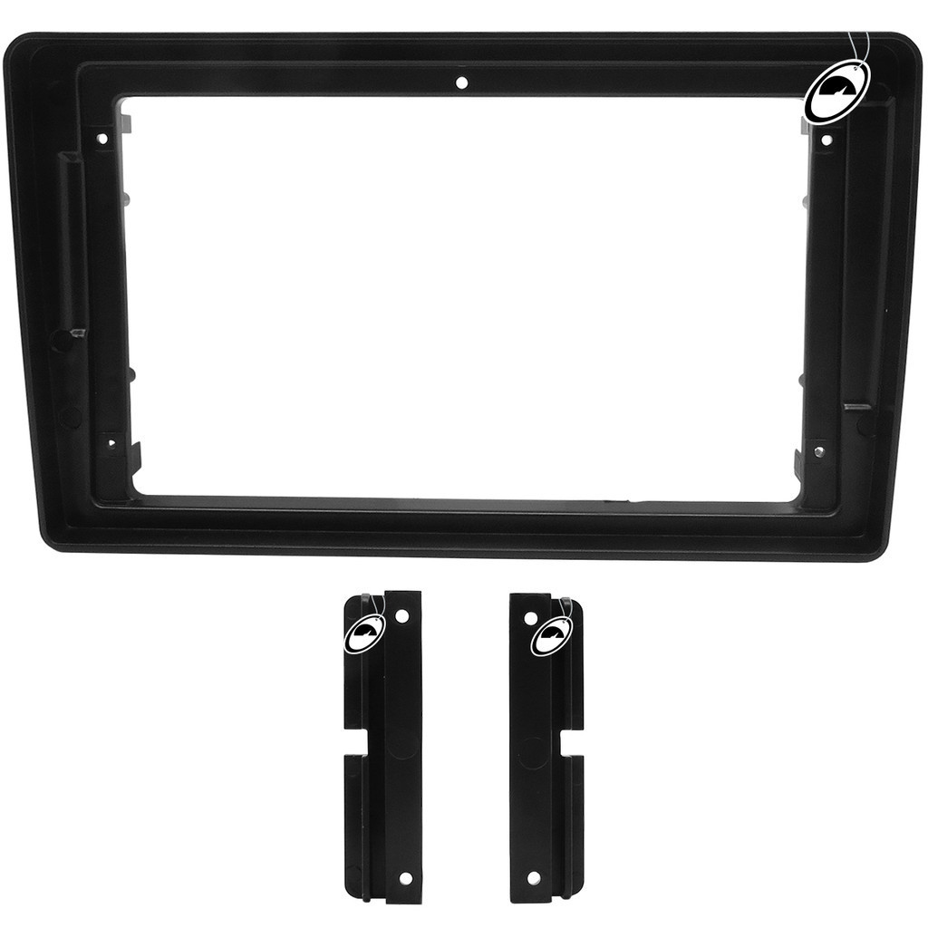 Moldura De Painel 2 Din 9" Polegadas Etios 2012 em Diante Todos os Modelos Preto