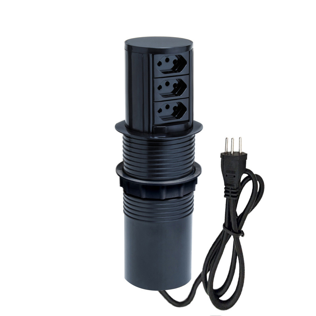 Torre Multiplug Automático 3 Tomadas 10A + Carregamento Indução